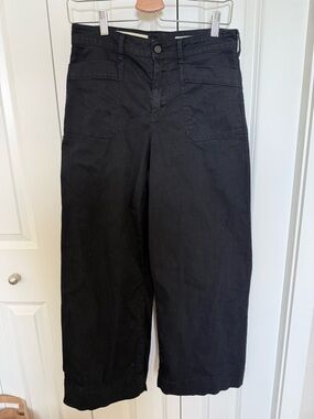 ANTHROPOLOGIE Pilcro Black High Rise Wide Leg Crop Jeans 27